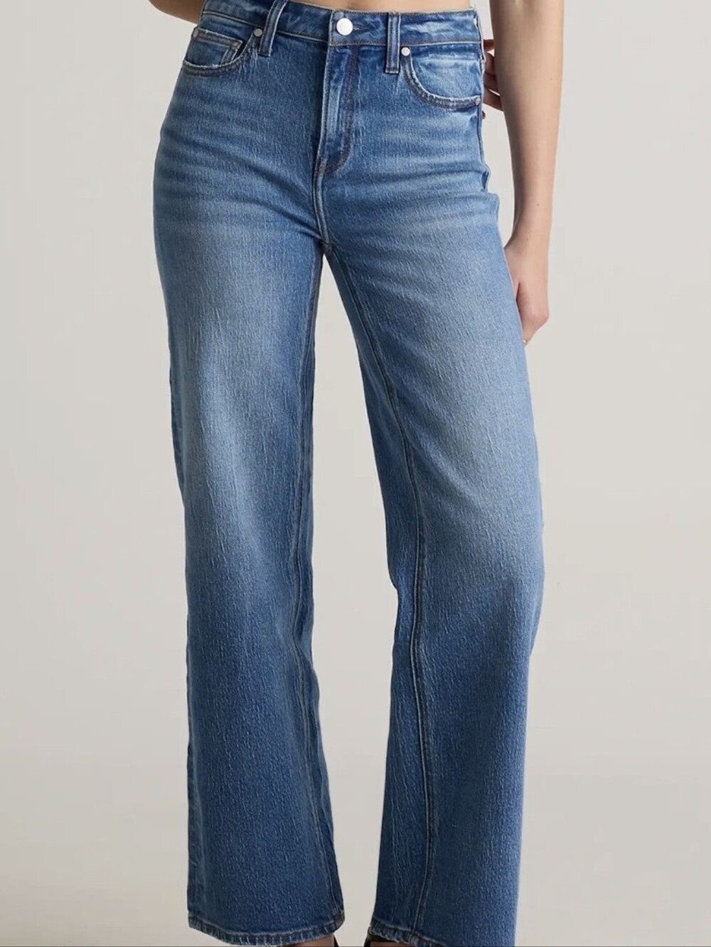 Quince 26 BellaWomen's Blue High-Rise Wide-Leg Jeans